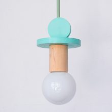 Handmade Wooden Kids Ceiling Light - Astrid Turquoise Bright