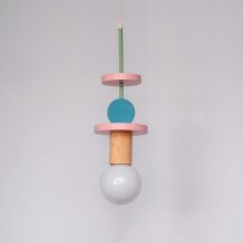 Χειροποίητο Παιδικό Φωτιστικό Οροφής - Janus Pink & Turquoise