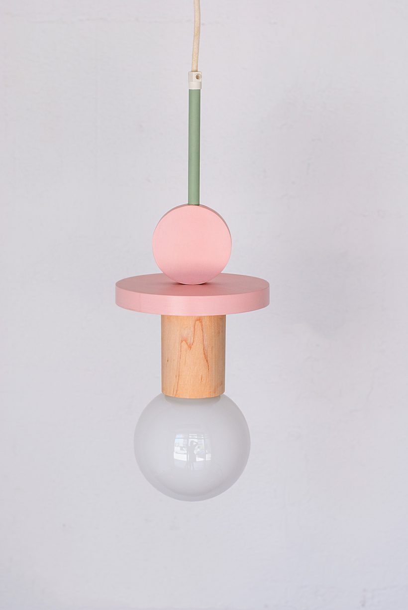 Χειροποίητο Παιδικό Φωτιστικό Οροφής - Astrid Pink