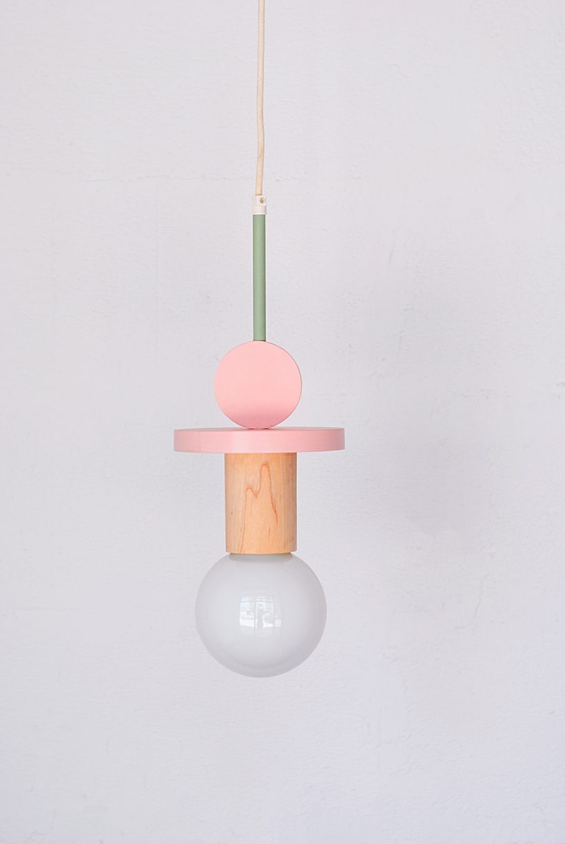 Χειροποίητο Παιδικό Φωτιστικό Οροφής - Astrid Pink