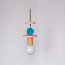 Χειροποίητο Παιδικό Φωτιστικό Οροφής - Janus Pink & Turquoise