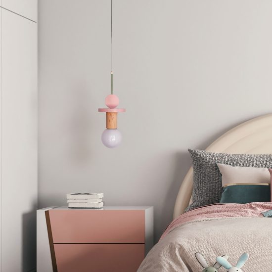 Χειροποίητο Παιδικό Φωτιστικό Οροφής - Astrid Pink