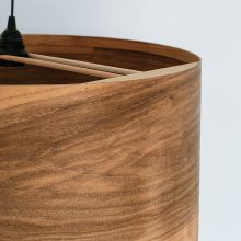 Spiral Greek Walnut - Handmade Wooden Ceiling Light