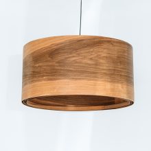 Spiral Greek Walnut - Handmade Wooden Ceiling Light