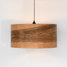 Spiral Greek Walnut - Handmade Wooden Ceiling Light