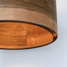 Spiral Greek Walnut - Handmade Wooden Ceiling Light