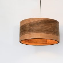 Spiral Greek Walnut - Handmade Wooden Ceiling Light