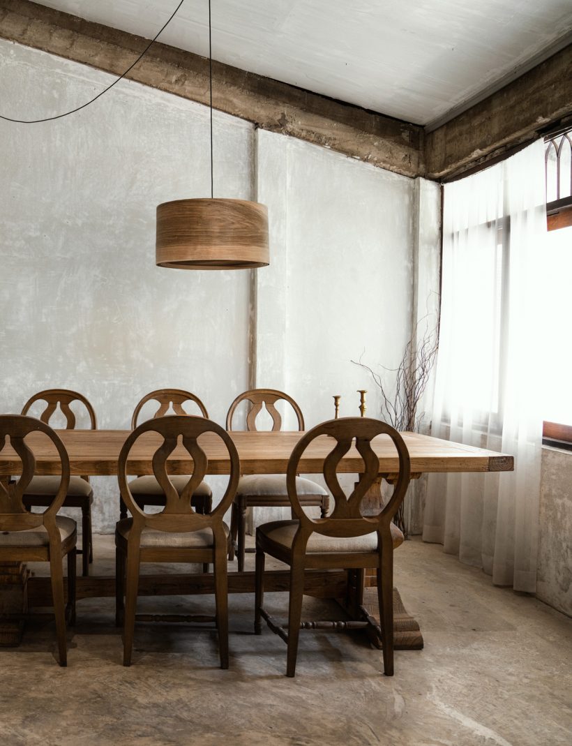 Spiral Greek Walnut - Handmade Wooden Ceiling Light