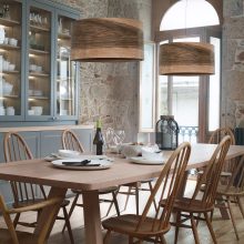 Spiral Greek Walnut - Handmade Wooden Ceiling Light