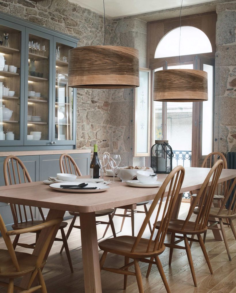 Spiral Greek Walnut - Handmade Wooden Ceiling Light