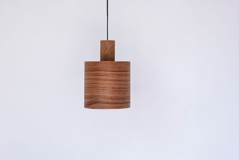 Barrel Walnut - Handmade Wooden Pendant Light