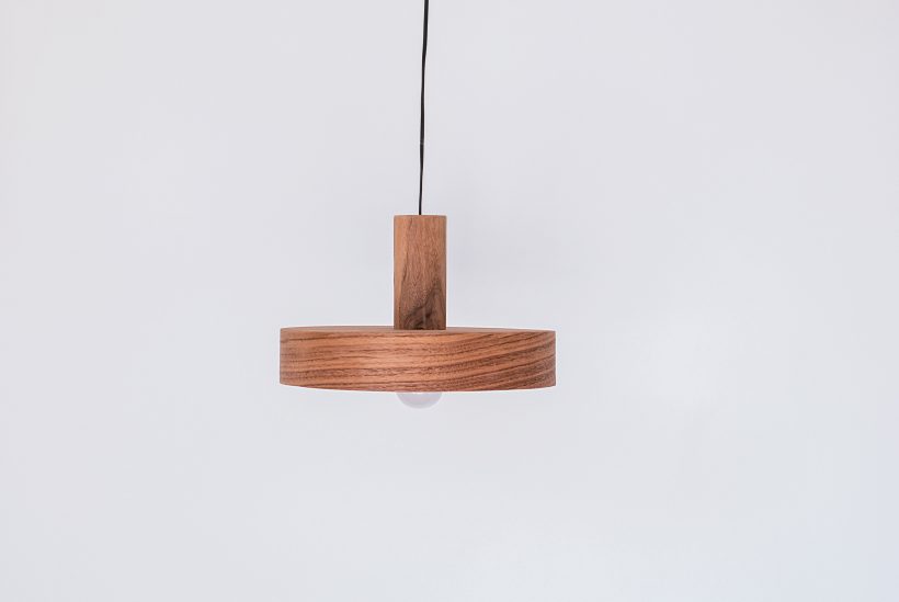 Nora Walnut - Handmade Wood Ceiling Light