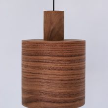 Barrel Walnut - Handmade Wooden Pendant Light