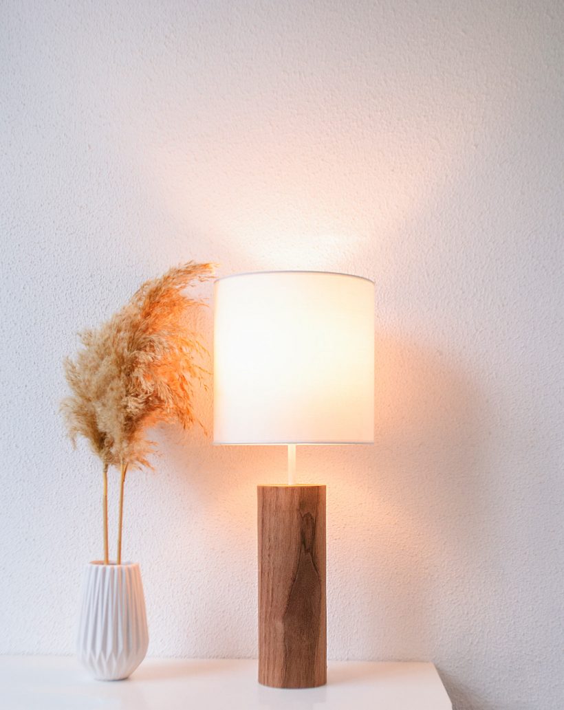 Lina Walnut - Handmade Wooden Table Light