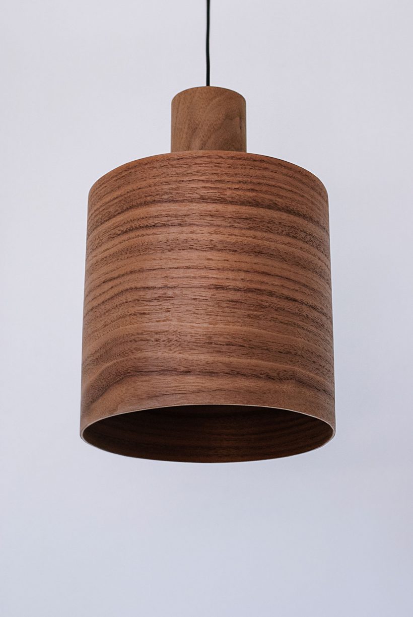 Barrel Walnut - Handmade Wooden Pendant Light