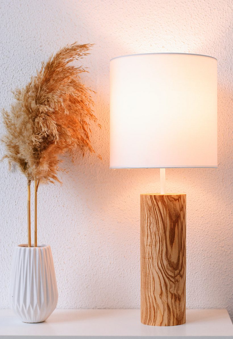 Lina Olive - Handmade Wooden Table Light