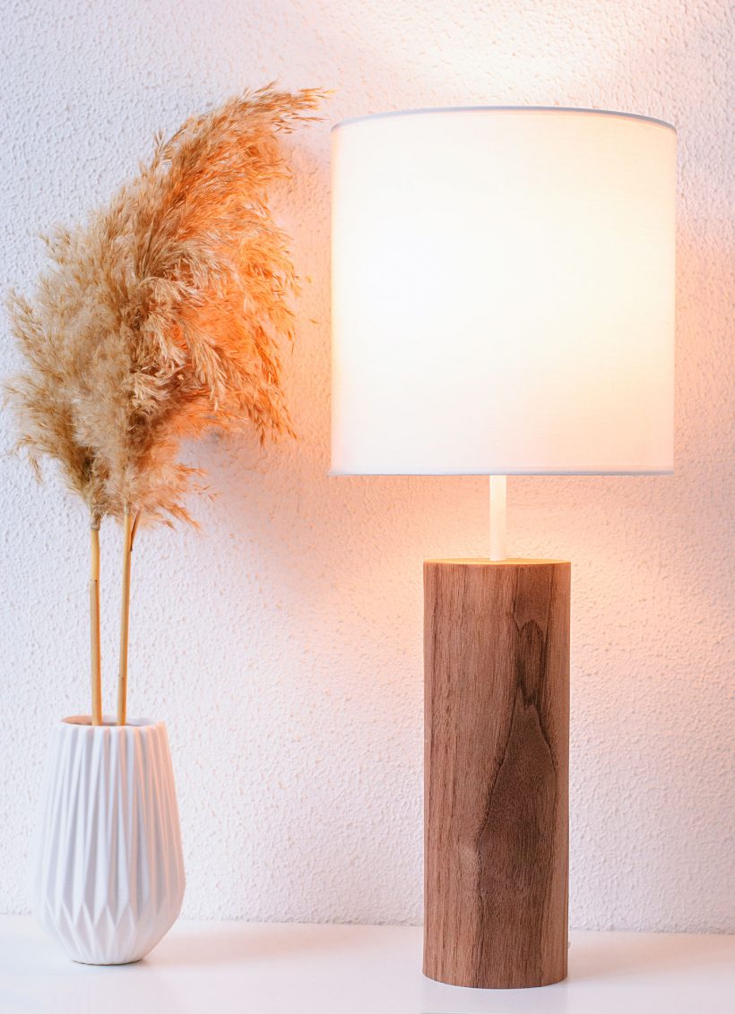 Lina Walnut - Handmade Wooden Table Light