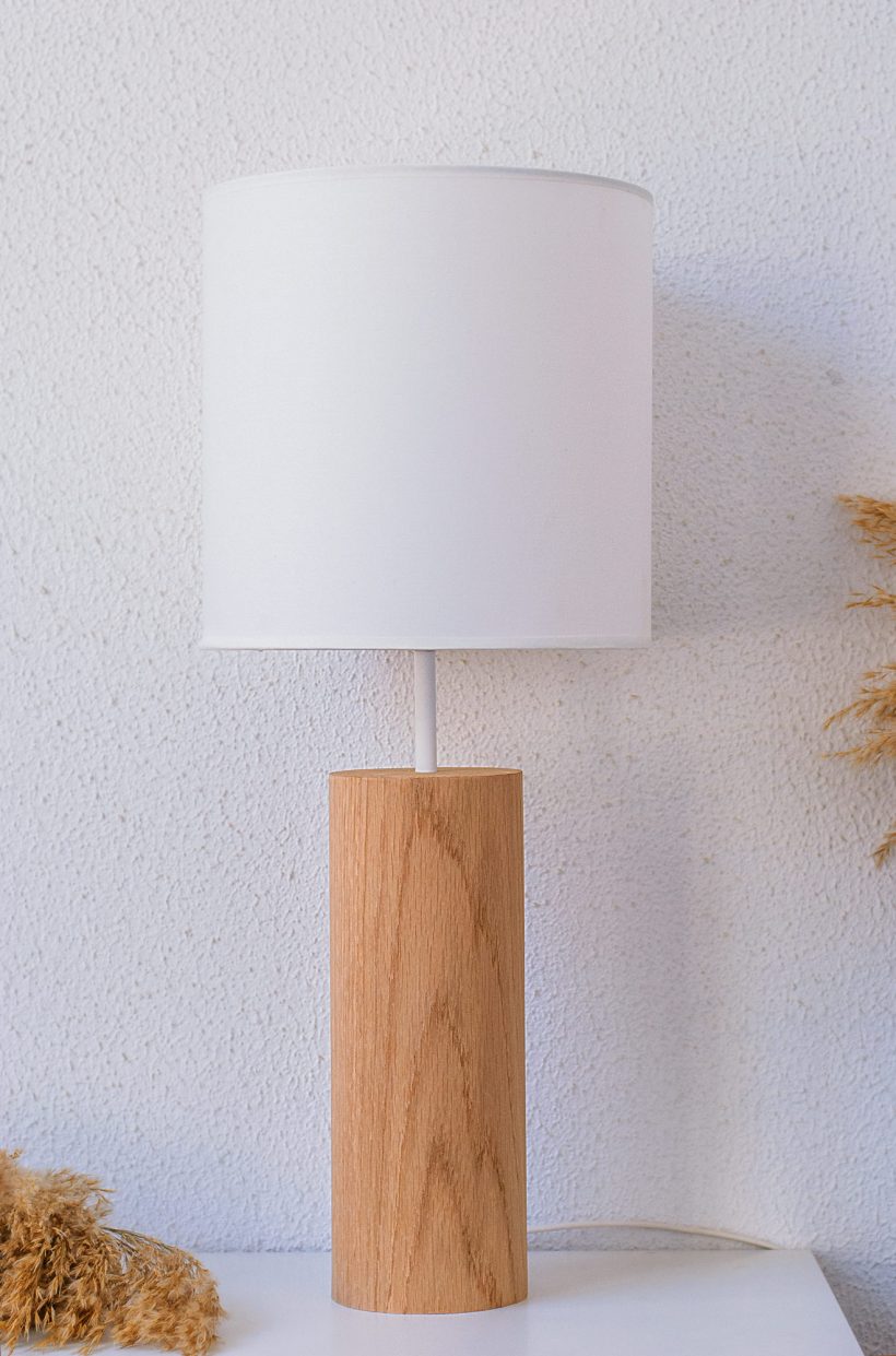 Lina Oak - Χειροποίητο Ξύλινο Επιτραπέζιο Φωτιστικό