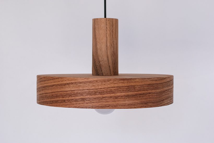Nora Walnut - Handmade Wood Ceiling Light