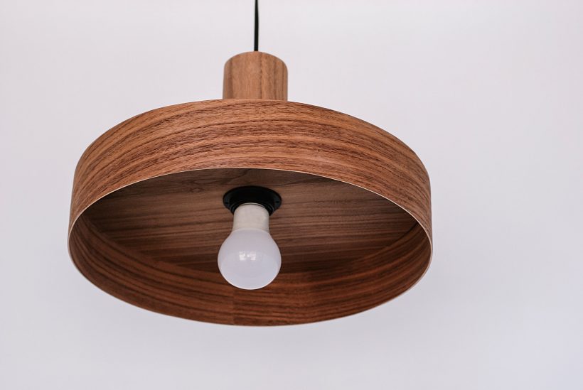 Nora Walnut - Handmade Wood Ceiling Light
