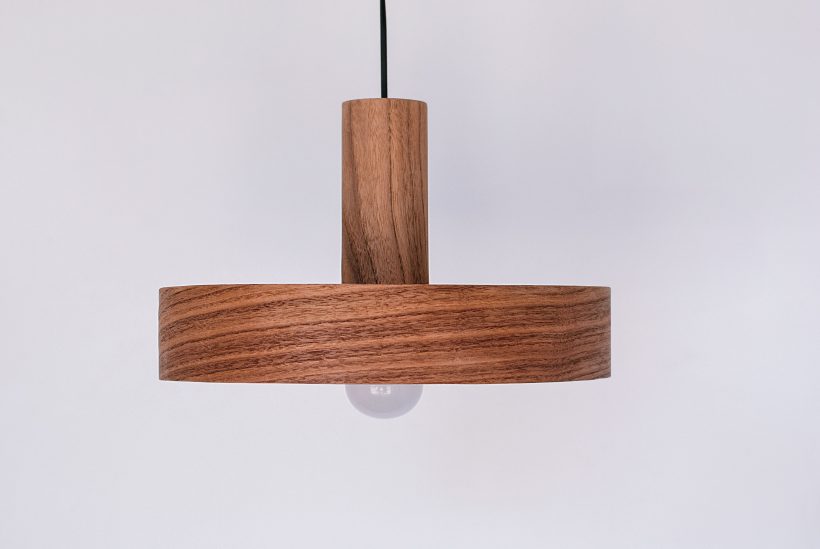 Nora Walnut - Handmade Wood Ceiling Light