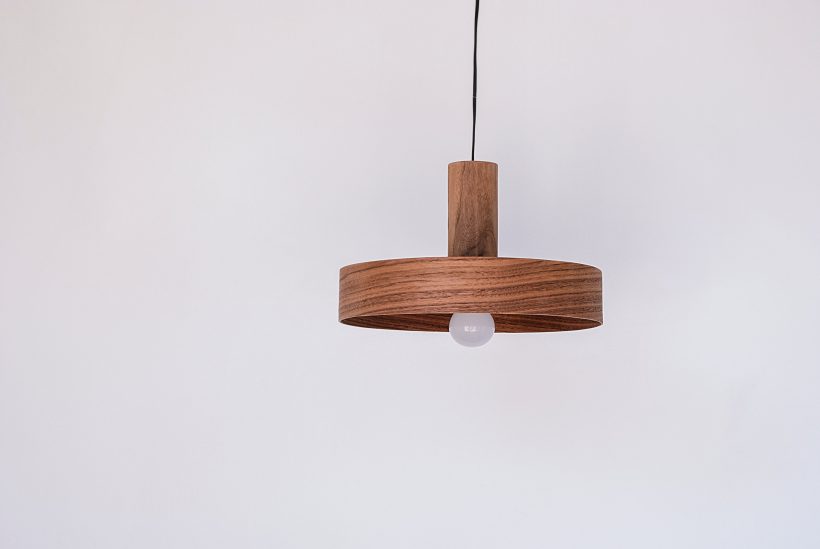 Nora Walnut - Handmade Wood Ceiling Light