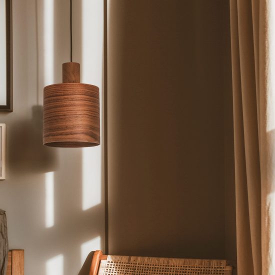 Barrel Walnut - Handmade Wooden Pendant Light