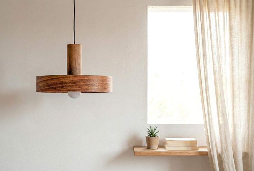 Nora Walnut - Handmade Wood Ceiling Light