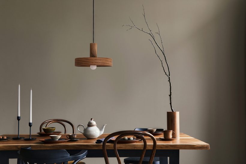 Nora Walnut - Handmade Wood Ceiling Light