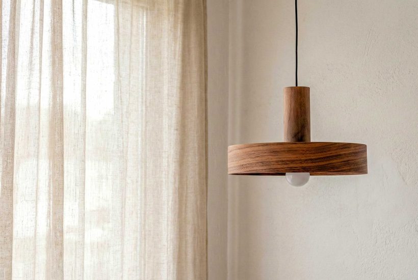 Nora Walnut - Handmade Wood Ceiling Light