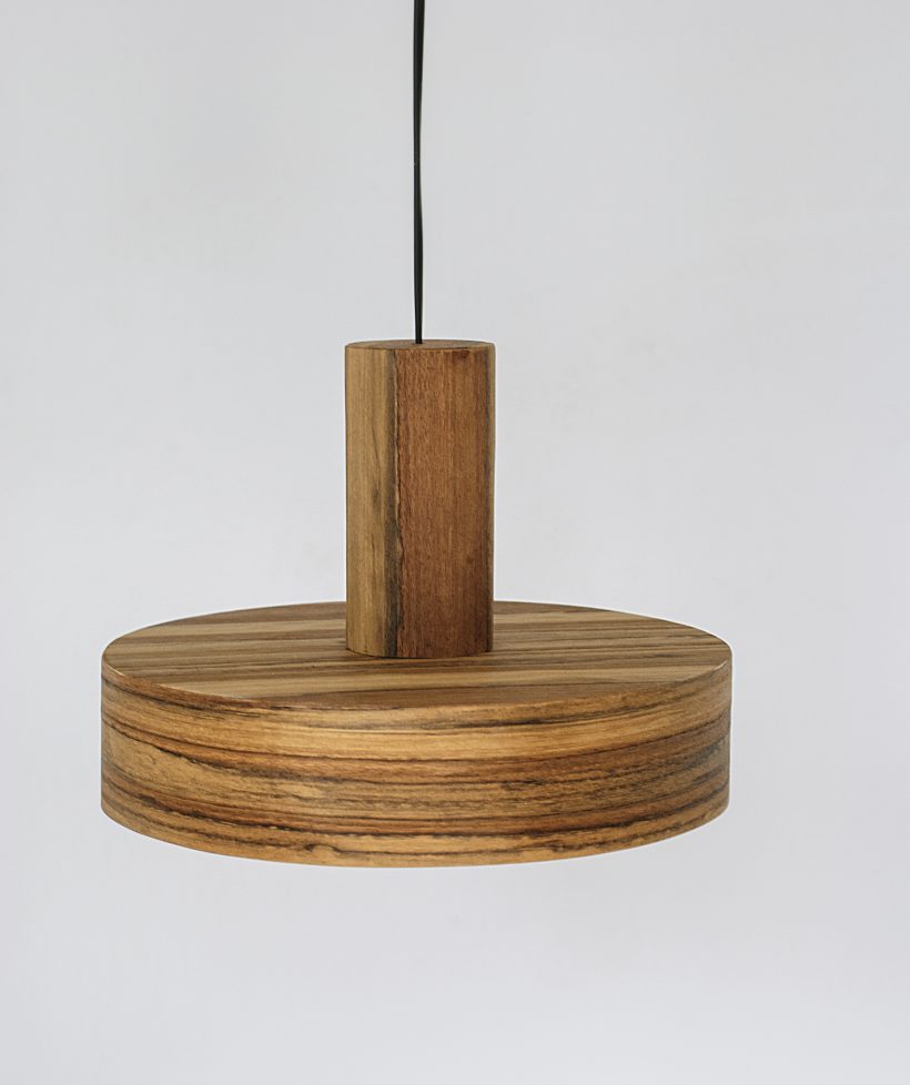 Nora Walnut Brazil - Handmade Wood Ceiling Light