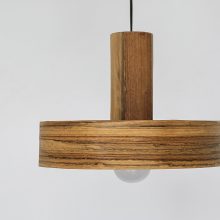 Nora Walnut Brazil - Handmade Wood Ceiling Light