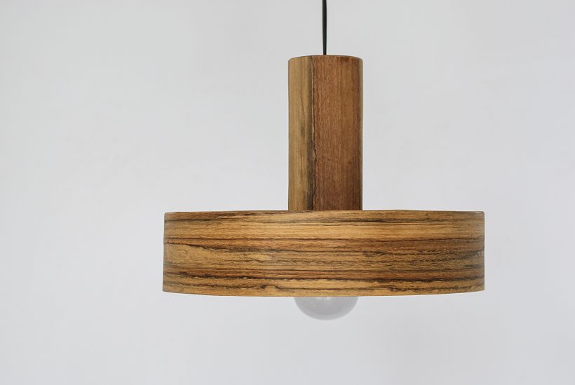 Nora Walnut Brazil - Handmade Wood Ceiling Light