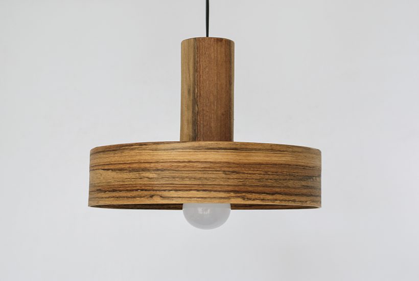 Nora Walnut Brazil - Handmade Wood Ceiling Light