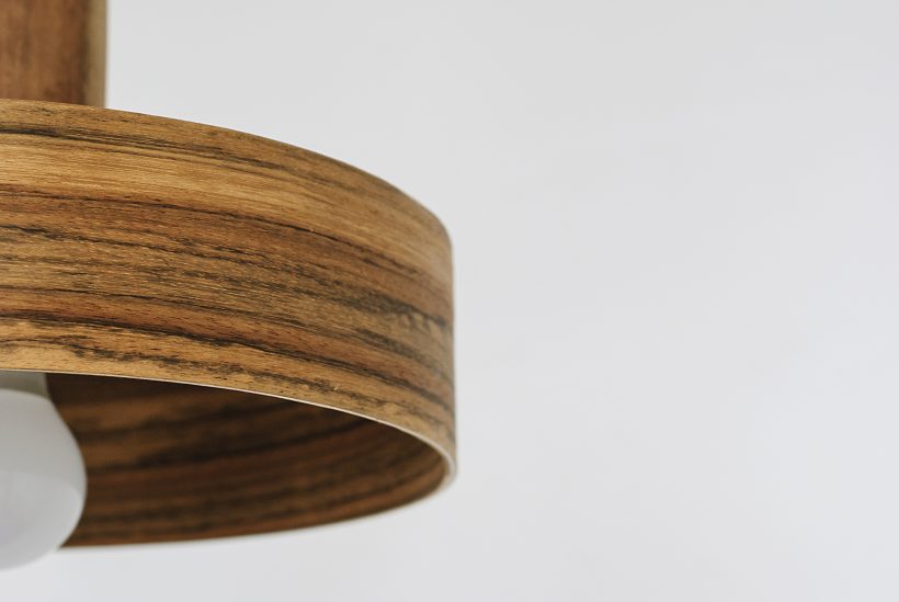 Nora Walnut Brazil - Handmade Wood Ceiling Light