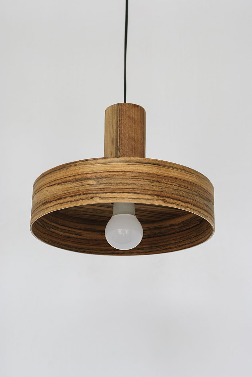 Nora Walnut Brazil - Handmade Wood Ceiling Light