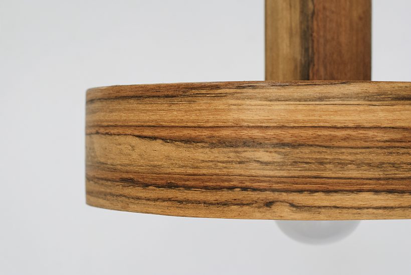 Nora Walnut Brazil - Handmade Wood Ceiling Light