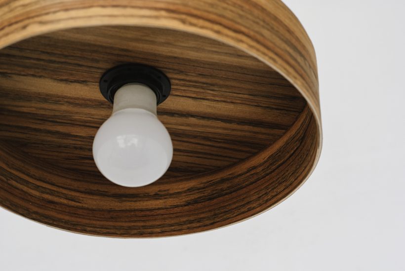 Nora Walnut Brazil - Handmade Wood Ceiling Light
