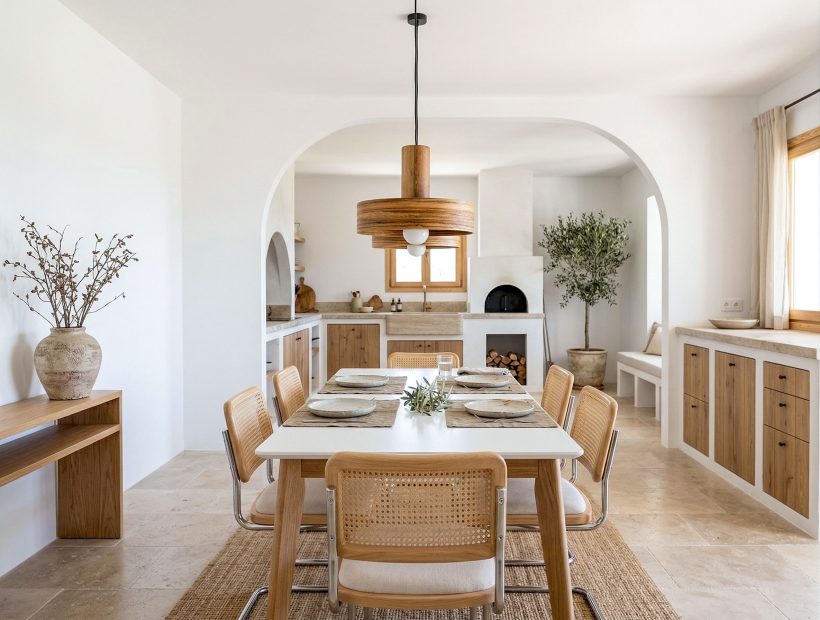 Nora Walnut Brazil - Handmade Wood Ceiling Light