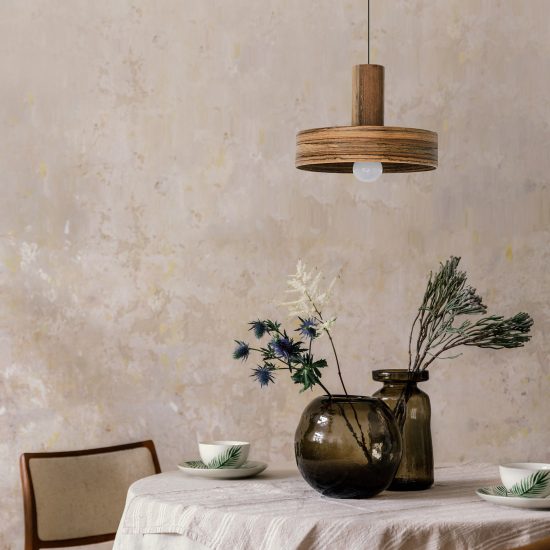Nora Walnut Brazil - Handmade Wood Ceiling Light