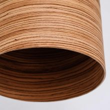 Barrel Zebrano - Handmade Wooden Pendant Light