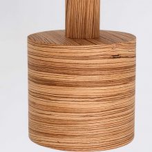 Barrel Zebrano - Handmade Wooden Pendant Light