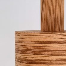 Barrel Zebrano - Handmade Wooden Pendant Light
