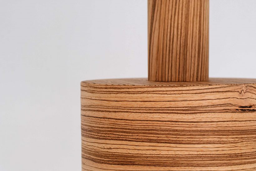Barrel Zebrano - Handmade Wooden Pendant Light