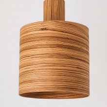 Barrel Zebrano - Handmade Wooden Pendant Light