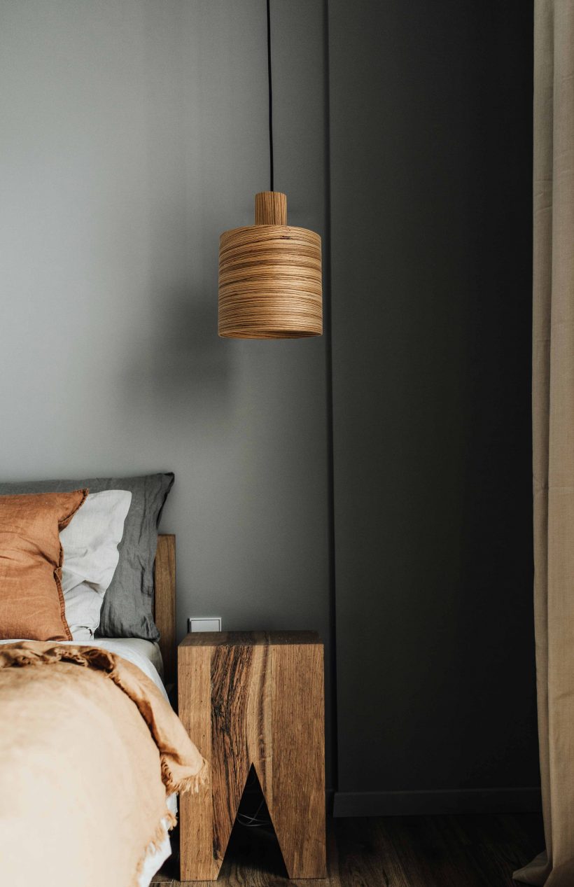Barrel Zebrano - Handmade Wooden Pendant Light
