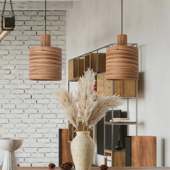 Barrel Zebrano - Χειροποίητο Ξύλινο Φωτιστικό Οροφής