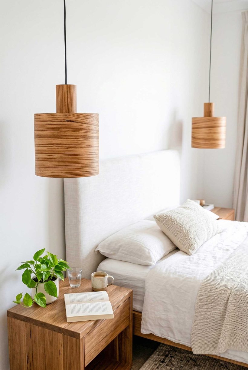 Barrel Zebrano - Handmade Wooden Pendant Light