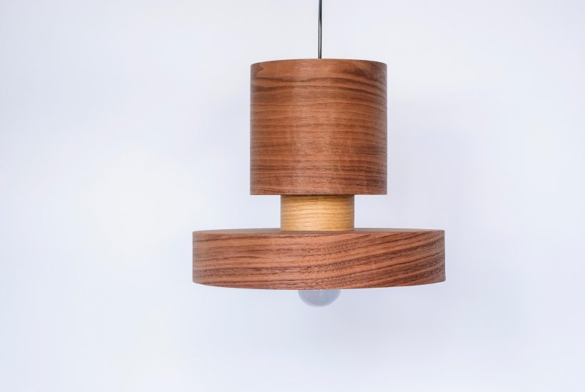 Japa Walnut - Handmade Wood Ceiling Light