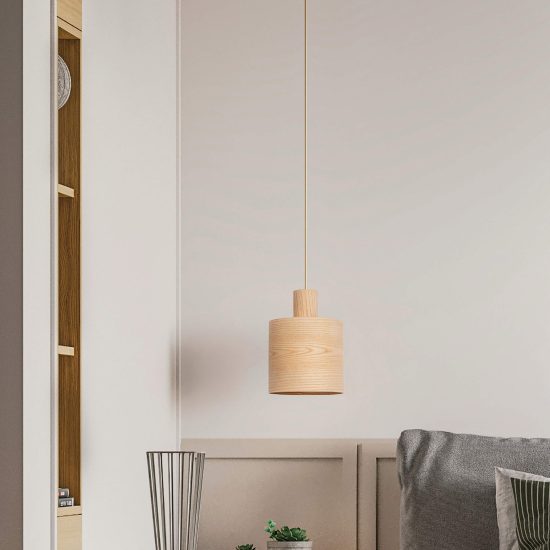 Barrel Ash - Χειροποίητο Ξύλινο Φωτιστικό Οροφής